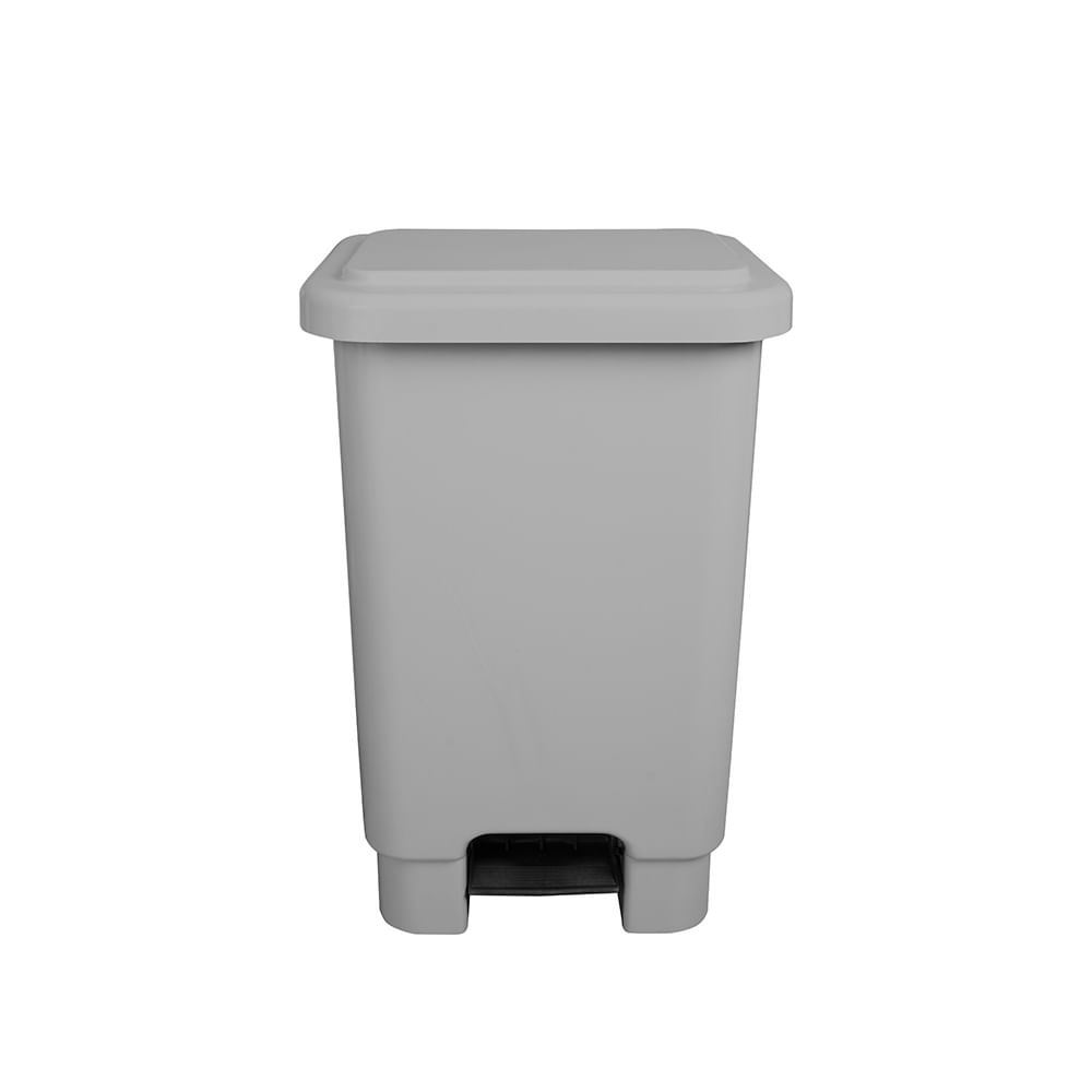 Balde Lixo com Pedal Plástico Cinza - 1 un - Kasa